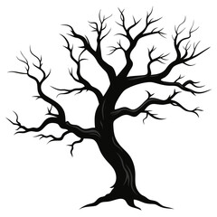 Aged Tree Branch Silhouette