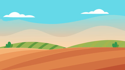 Obraz premium Minimal Flowerless Field Scene Smooth Gradients Nature Landscape