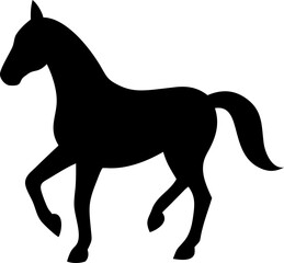 Horse Silhouette Icon – Wild Animal, Power & Grace Symbol

