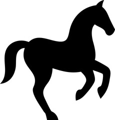 Horse Silhouette Icon – Wild Animal, Power & Grace Symbol

