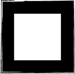 Obraz premium Set collection of square black frames with brush strokes