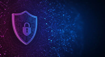 Abstract digital background of flowing blue and purple light lines suggesting speed or technology