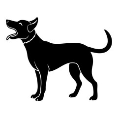 Barking Dog Silhouette Vector