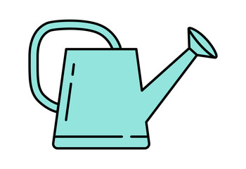 Stylish turquoise watering can for indoor gardening enthusiasts.