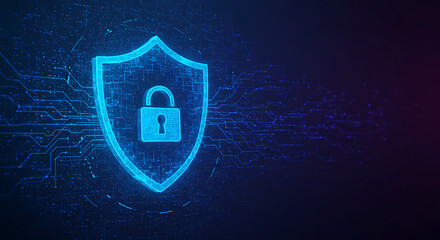 Abstract digital background of flowing blue and purple light lines suggesting speed or technology