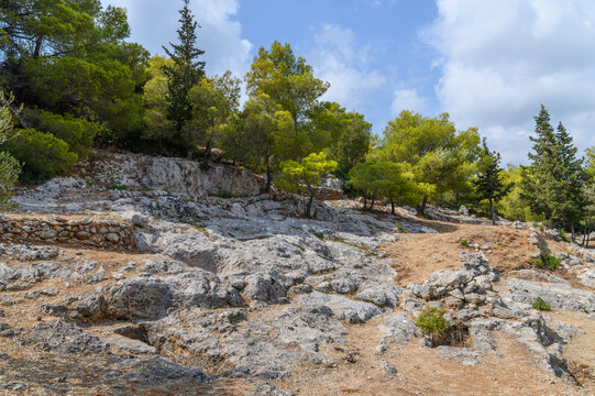 Ancient Mycenaean Cemetery in Kambi &ndash; Archaeological Site on Zakynthos Island, Greece