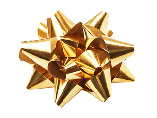  Golden ribbon bow perfect for gift wrapping