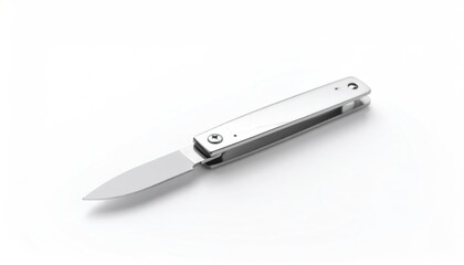 Sleek, metallic pocket knife