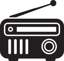 realistic portable radio vector design for technology, communication and nostalgia themes