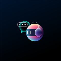 Chat bot icon vector illustration