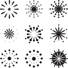 Obraz premium Set of Artistic Ink Blots and Smudges