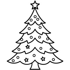 Elegant Holiday Pine Tree Outline Design