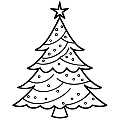 Elegant Holiday Pine Tree Outline Design