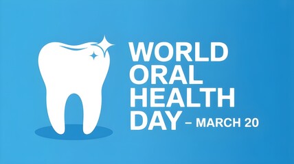 Obraz premium World Oral Health Day is celebrated on March 20 each year, and launches a year long campaign dedicated to raising global awareness of the issues around oral health and the importance of oral hygiene.