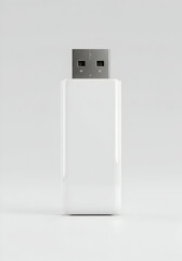 Highspeed Data Transfer USB Flash Drive White Modern Minimalist Technology Gadget Device Storage