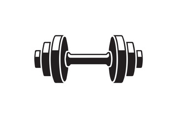 fitness dumbbell silhouette vector for gym posters flyers logos and web use