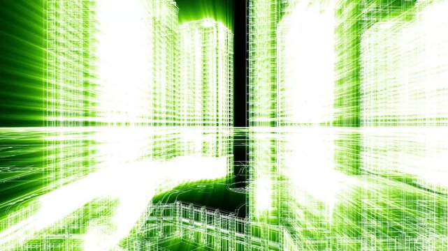 Visionary Future-City Skyscrapers in Urban BIM Planning with Innovative Architecture, Smart Infrastructure Layout and High-Tech Urban Grid Modeling