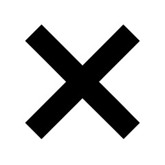 Fototapeta premium X Cancel Mark Vector Flat and Clean