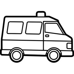 Emergency Vehicle Outline Vector Design