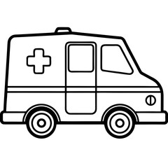 Emergency Vehicle Outline Vector Design