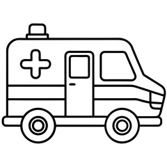 Emergency Vehicle Outline Vector Design