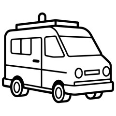 Emergency Vehicle Outline Vector Design