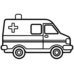 Emergency Vehicle Outline Vector Design