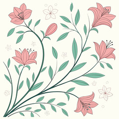 Pattern Backgrounds,Floral Seamless Vector