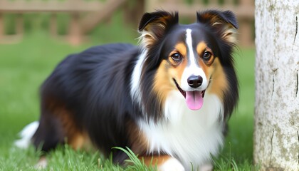 Agile Shetland Sheepdog