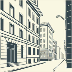 Obraz premium Flat Design Backgrounds,Flat Urban Street Scene