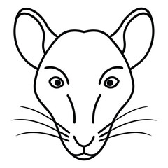 rat head vector illustration