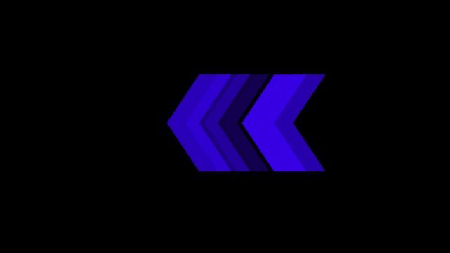 Blue swipe up pointing solid arrow icon. Right to left direction animated arrow on black background blue swipe up pointing solid arrow icon. Up direction animated arrow on black background