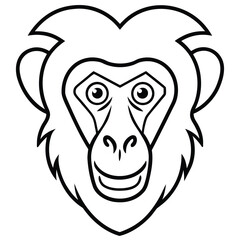 baboon  head vector illustration