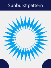 Geometric sunburst pattern with black diamond rays on a white background