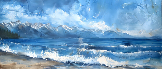 winter landscape with snow