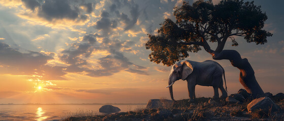 sunset in the savannah