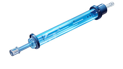 Medical Syringe Isolated on White Background
