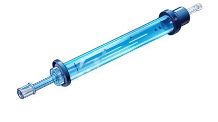 Medical Syringe Isolated on White Background
