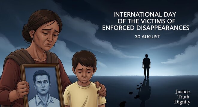 Poster for International Day of the Victims of Enforced Disappearances