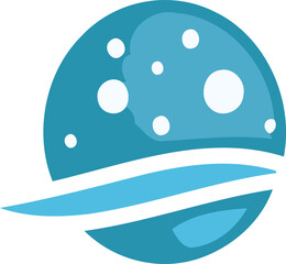 vector illustration of a blue fish