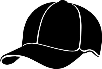 vector illustration of hat,Baseball Cap Icon Flat,Snapback Cap set Fashion flat technical drawing, Snapback flat vector mockup design. SOCKS fashion flat sketch template. cap resting against a plain 