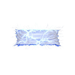 Obraz premium Electrified Cloth Banner Glowing Lightning Bolt Texture
