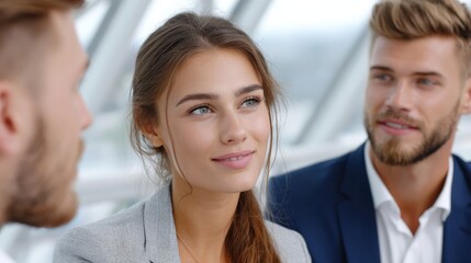 Businesspeople exchanging ideas in a collaborative meeting room creative environment professional insight