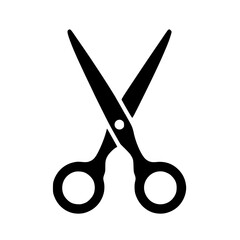 Minimalist Black Scissors Silhouette Clipart Transparent Graphic