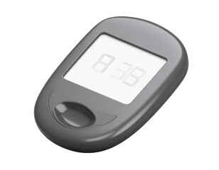 Close Up Of Gray Digital Device Displaying Numbers On Transparent Background