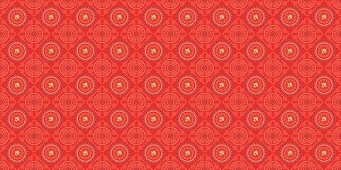 Fototapeta premium Korean red dancheong background