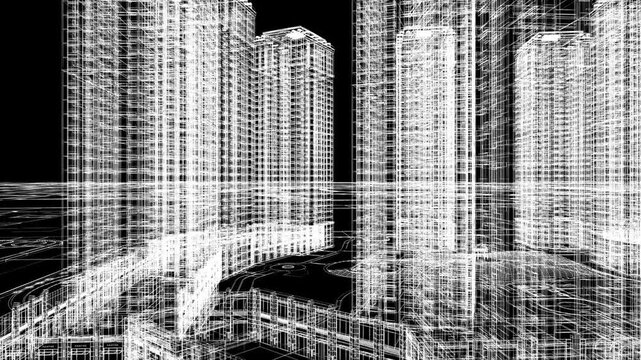 Futuristic Future-City Skyscraper Urban BIM Plan Featuring Next‑Generation City Layout, Tower Clusters, Infrastructure Network and Visionary Metropolis Skyline