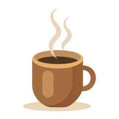 cup of hot coffee with steam