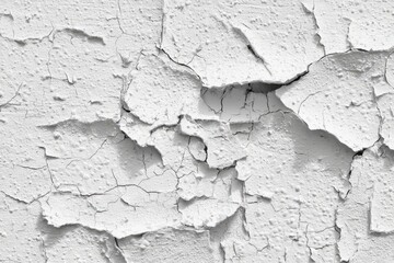 Obraz premium Cracked white paint on a surface