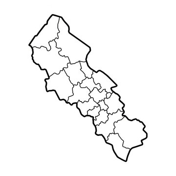Garut Regency Map, West Java Province, Indonesia.
